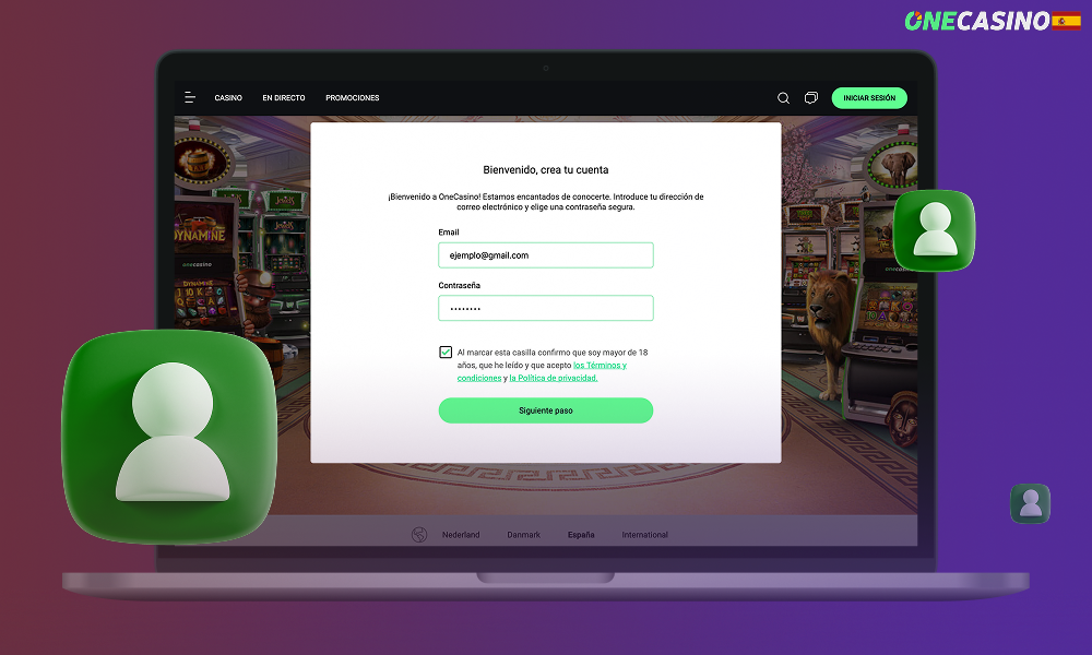 Al registrarse en One Casino, un usuario de España tiene acceso completo a todas las funciones de la plataforma