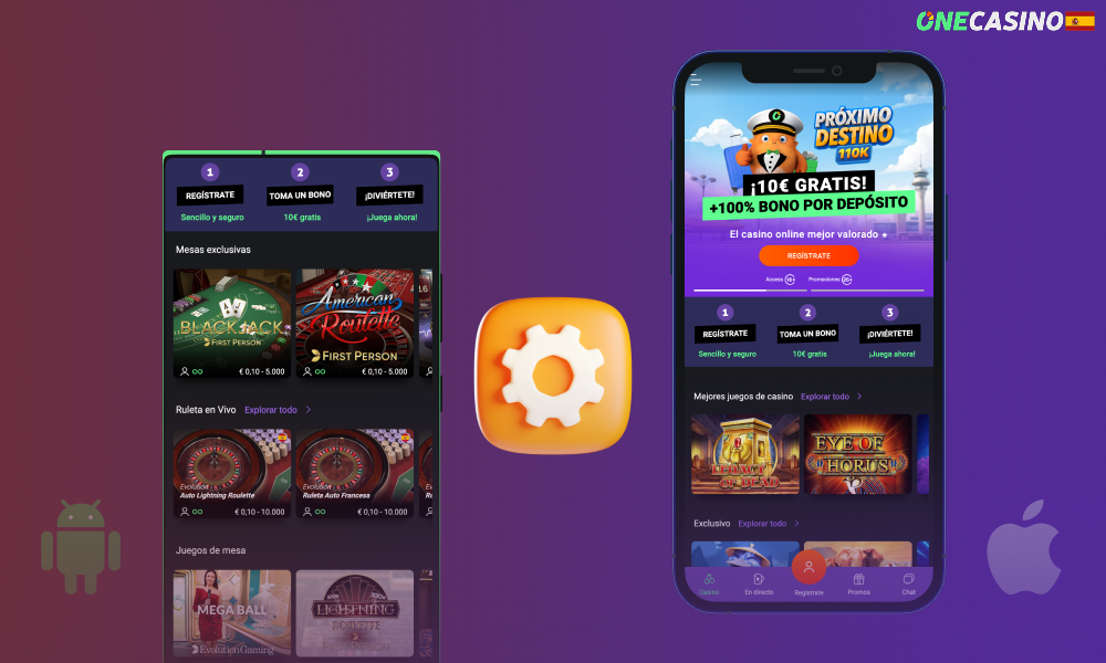 La versión móvil de One Casino está disponible tanto para dispositivos Android como iOS